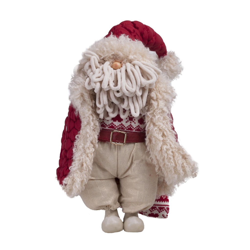 Père Noël Doudoune rouge à poser