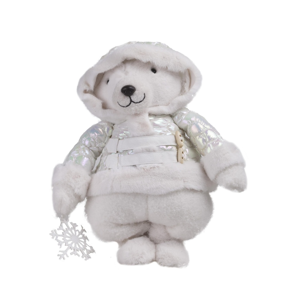 Ourson en Doudoune isisée à poser