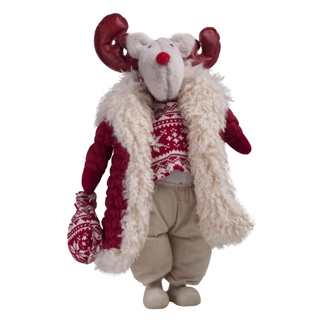 Elan en Doudoune rouge à poser