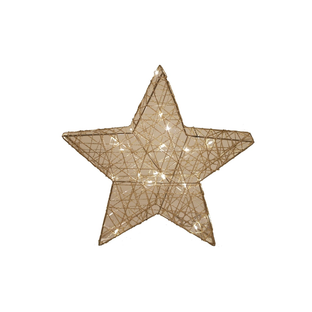 Etoile lumineuse 30 LED chaudes Intéreur à pile