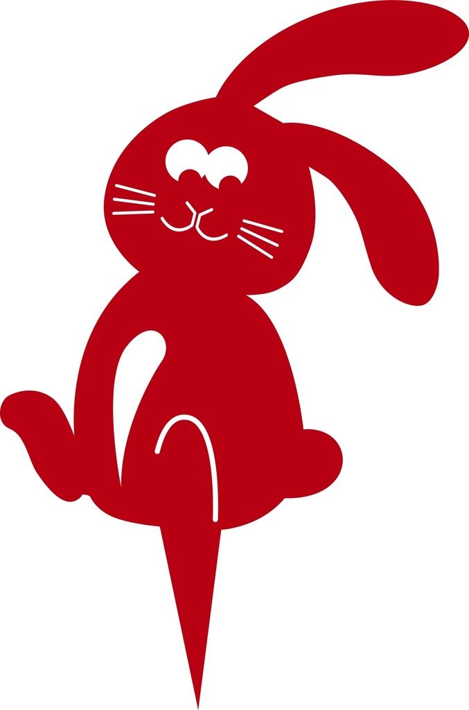 Figurine à piquer lapin 21x18 cm