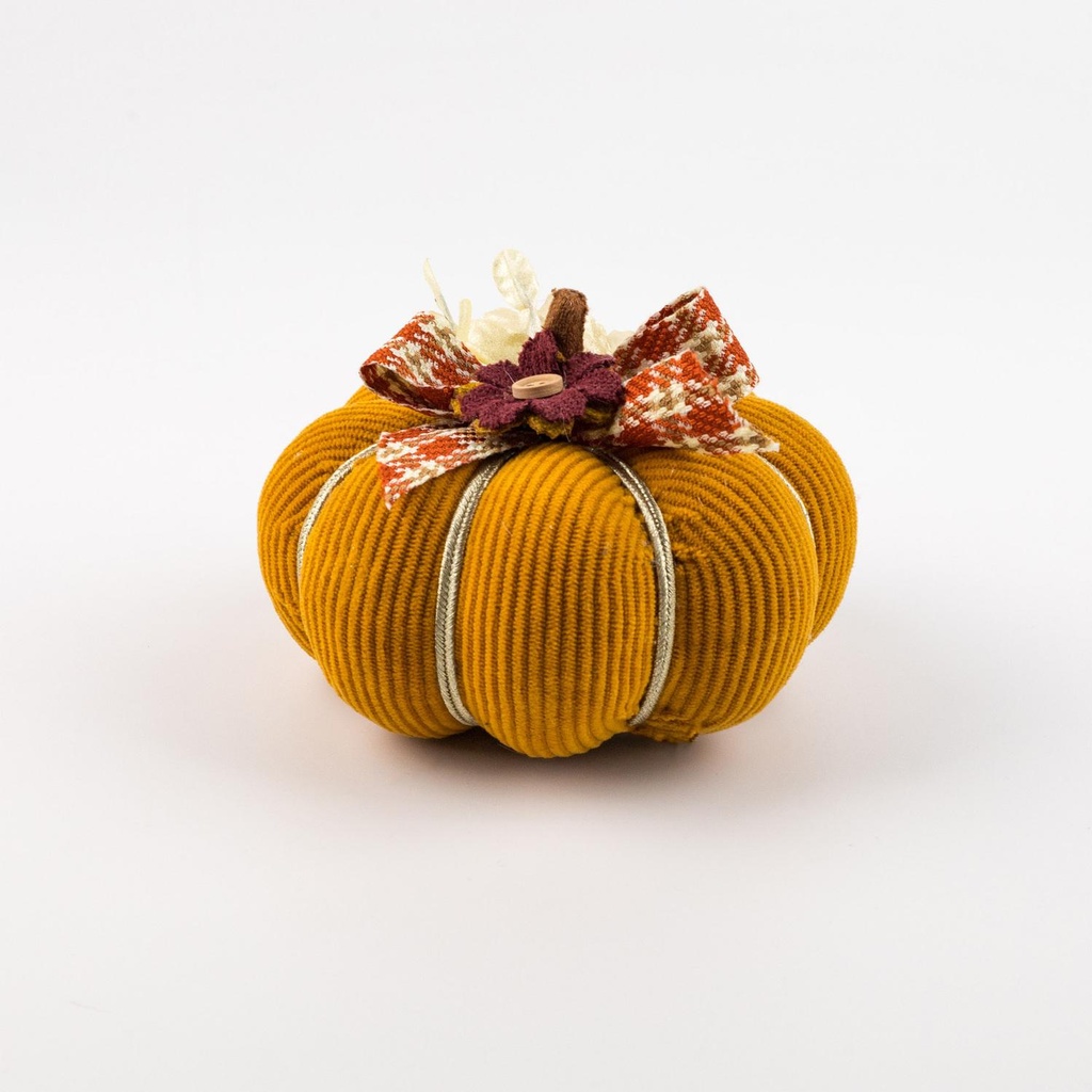 Courge orange en tissu à poser