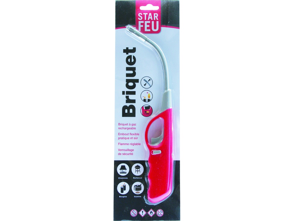 Briquet embout flexible avec sécurité enfant