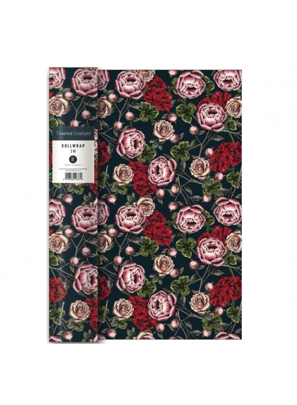 Papier cadeaux Peony, Geranium & Rose Noir