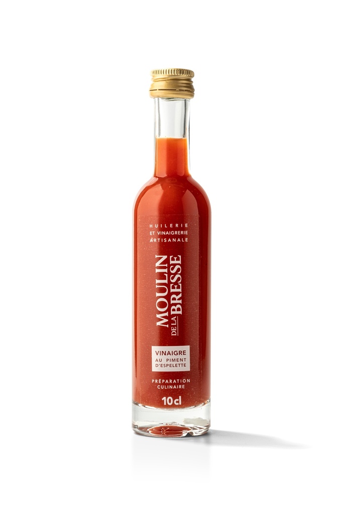 Vinaigre à la pulpe de Piment d'Espelette Moulin de la Bresse