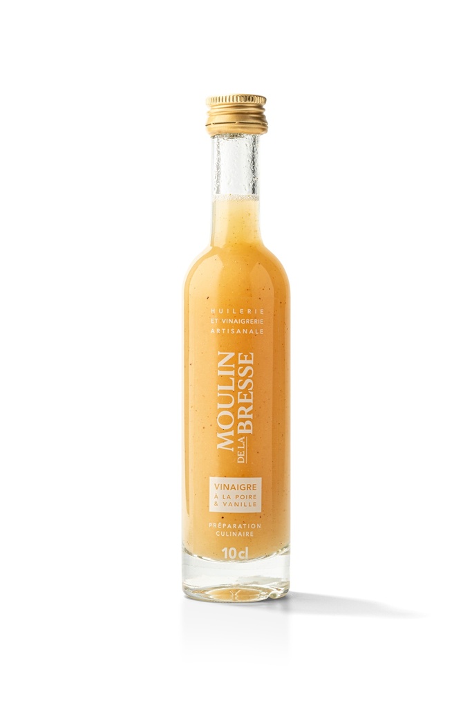 Vinaigre à la pulpe de Poire & Vanille Moulin de la Bresse
