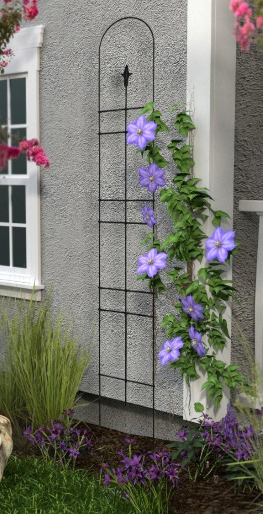 Petit Treillis et lys, noir