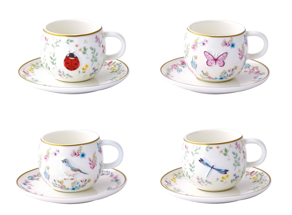 Coffret 2 Tasses expresso Fancy Garden