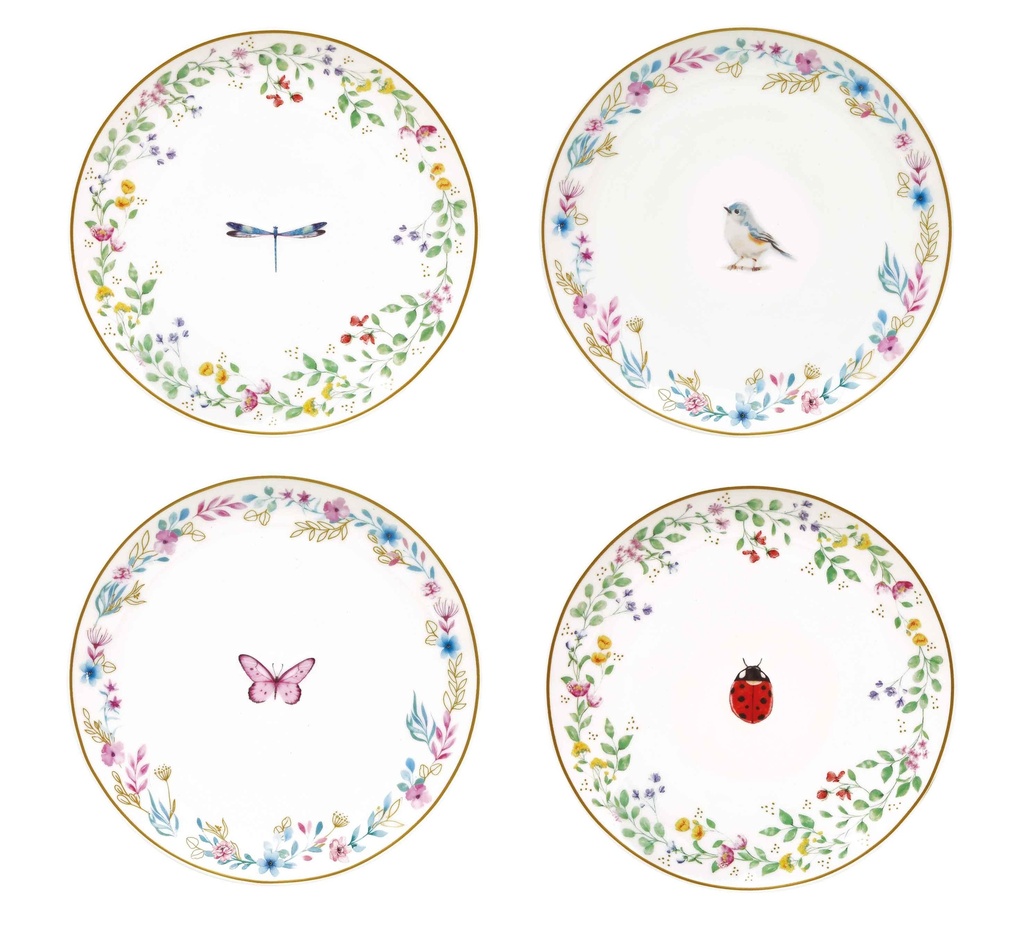 Coffret 2 assiettes à dessert Fancy Garden