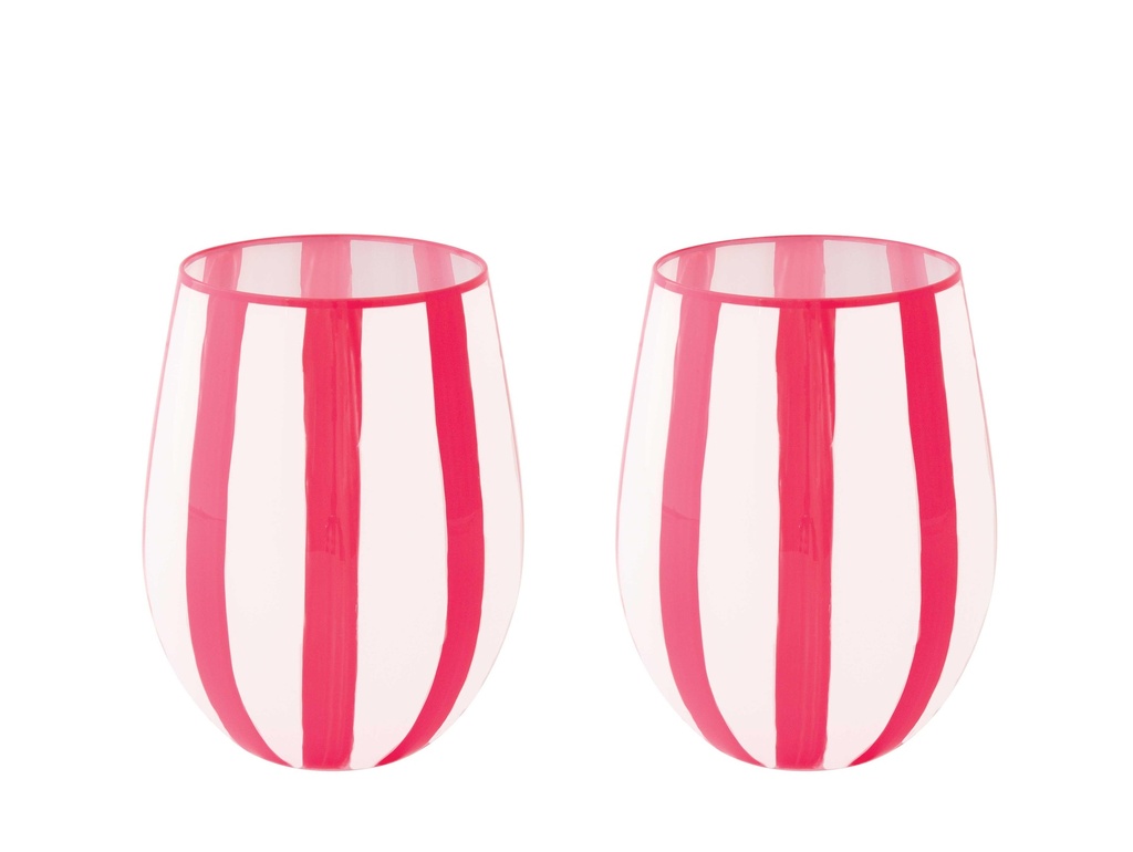 Coffret 2 verres à eau Twist & Match rose