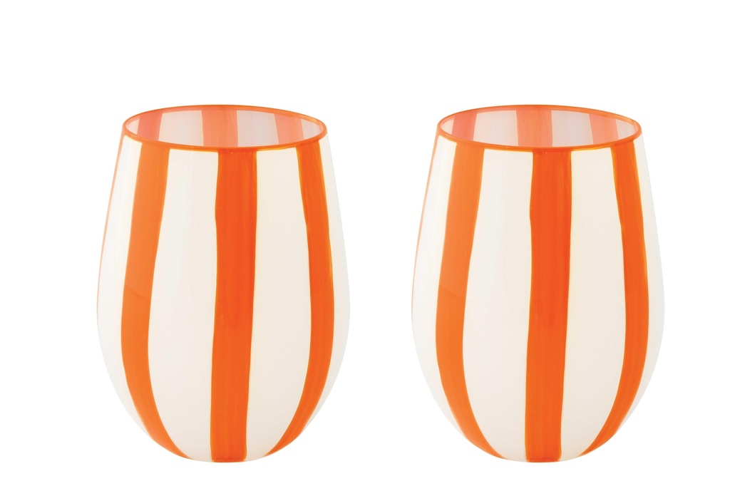 Coffret 2 verres à eau Twist & Match orange