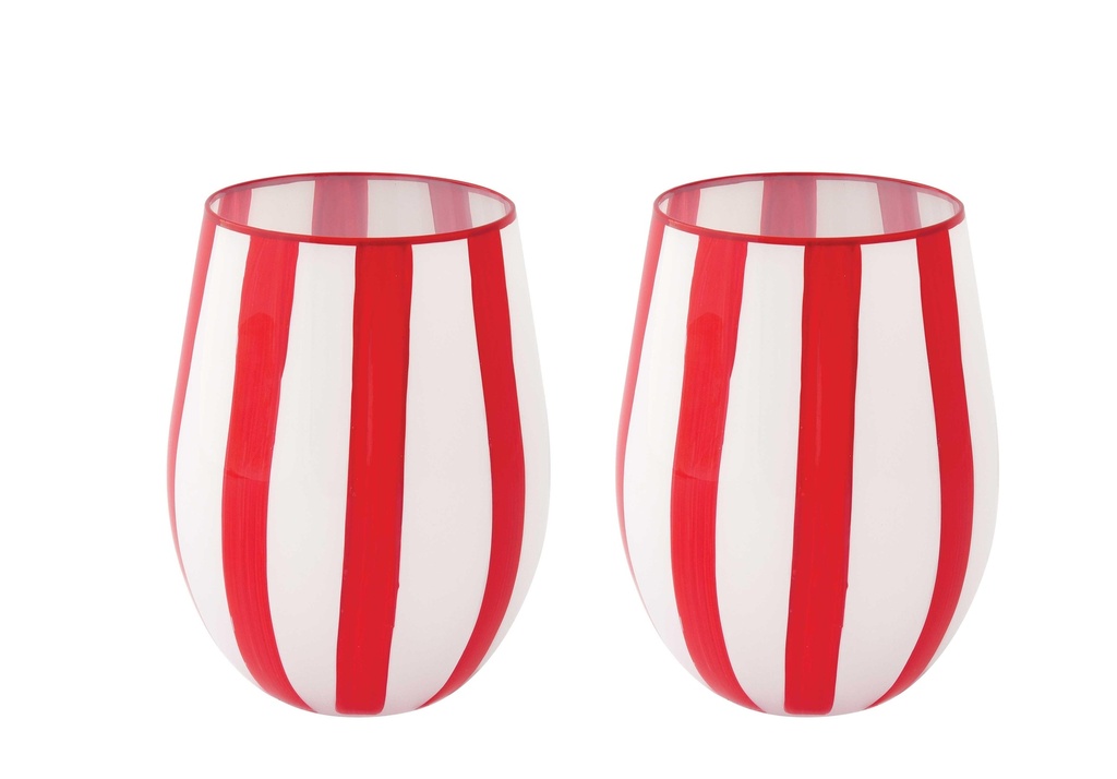 Coffret 2 verres à eau Twist & Match rouge