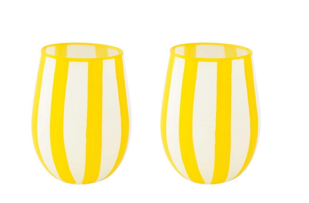 Coffret 2 verres à eau Twist & Match jaune