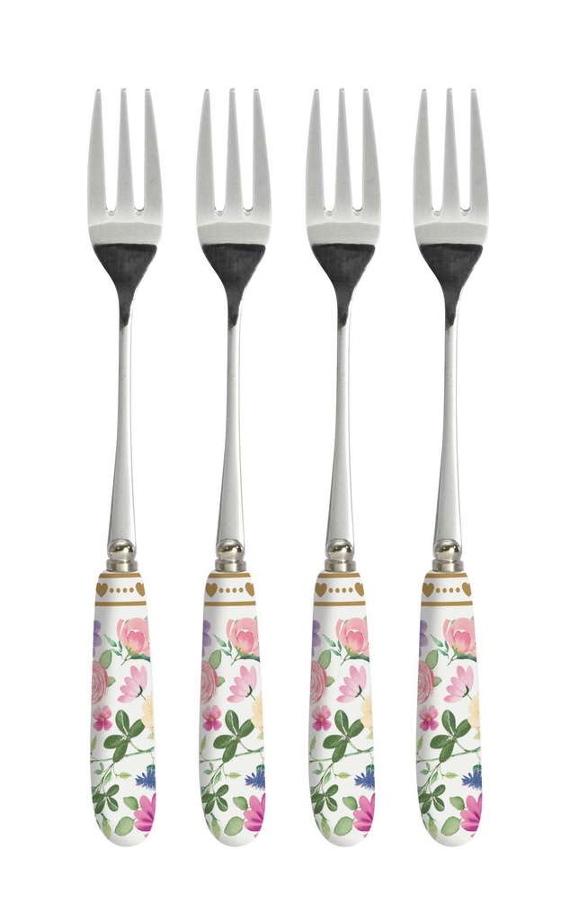 Coffret 4 fourchettes à dessert Mon Amour