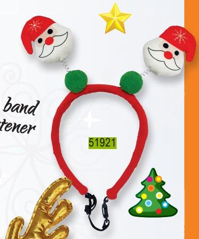 Serre tête Noël chien père Noël