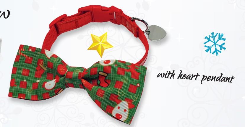 Nœud papillon chien Noël S