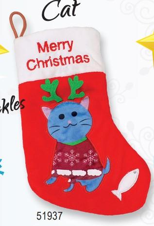 Chaussette de Noël chien