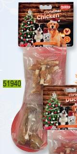 Friandise chaussette de Noël chien