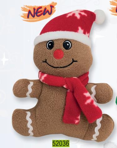 Jouet chien Noël Ginbread man