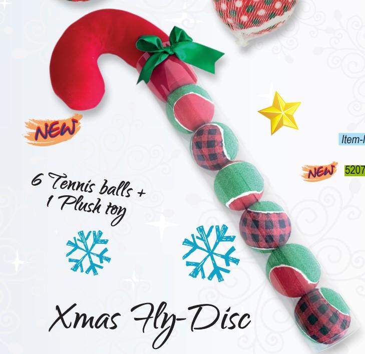 Jouet chien Noël Ball cane