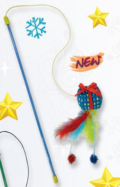 Jouet chat Noël baguette cadeau