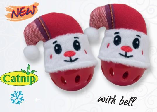 Jouet chat Noël grelot