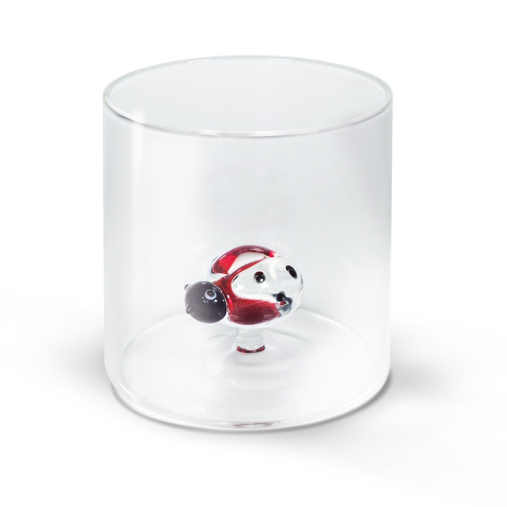 Verre à eau Coccinelle avec boite cadeau