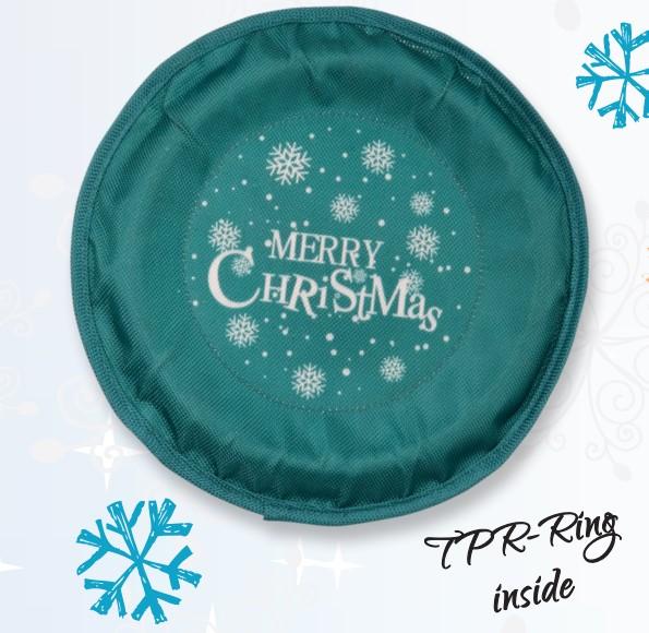 Jouet chien Noël Fly disc