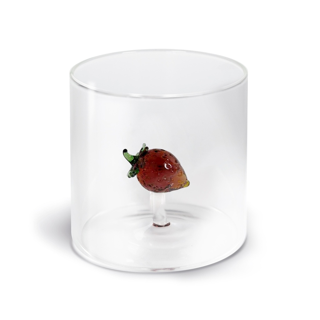Verre à eau Fraise avec boite cadeau