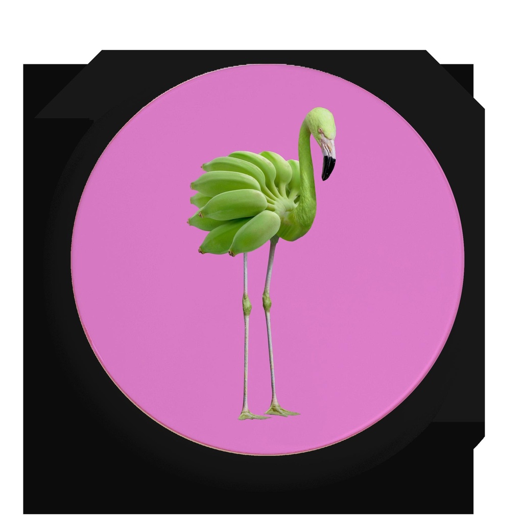 Dessous de plat Flamingo rond