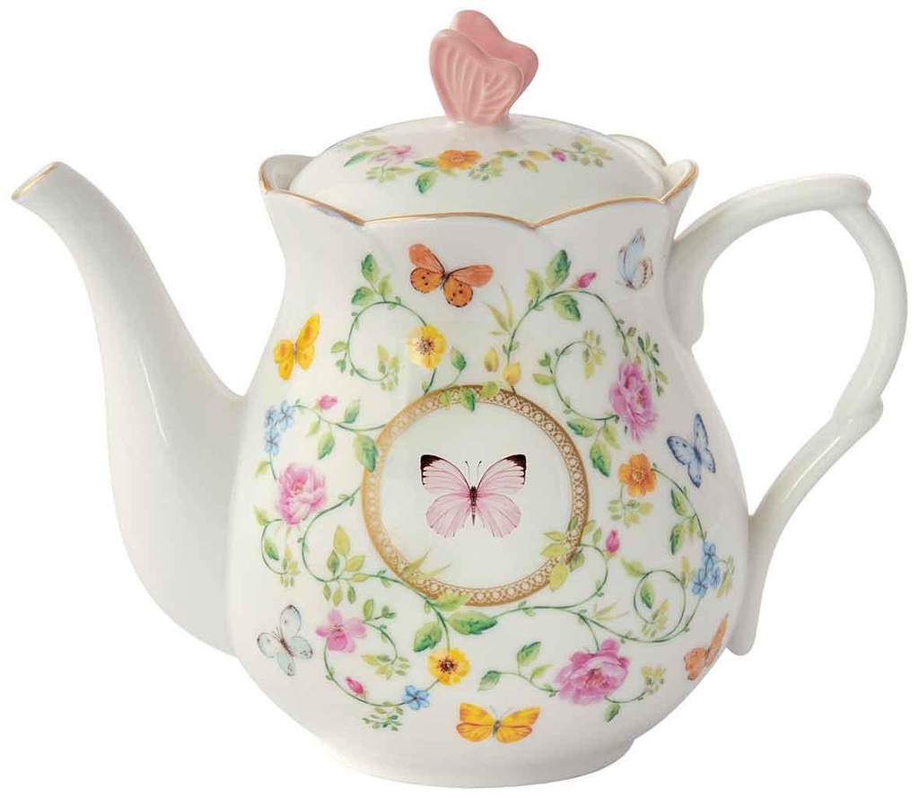 Théière Dancing Butterflies avec boite cadeau