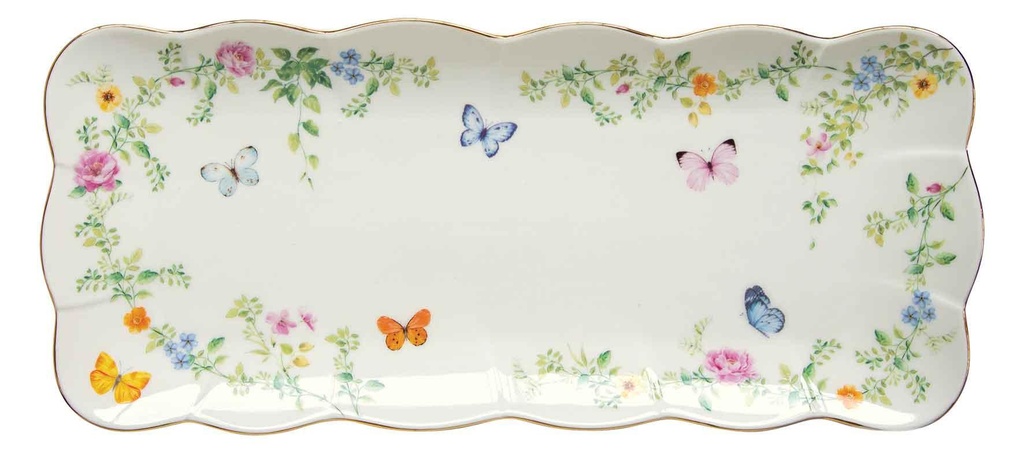 Plat à cake Dancing Butterflies avec boite cadeau