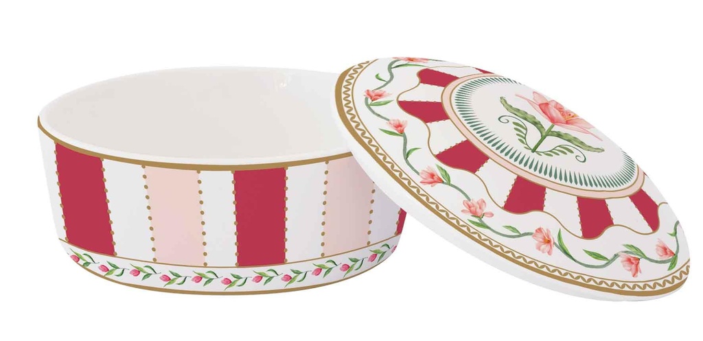 Boite à bijoux Flowery ronde avec boite cadeau