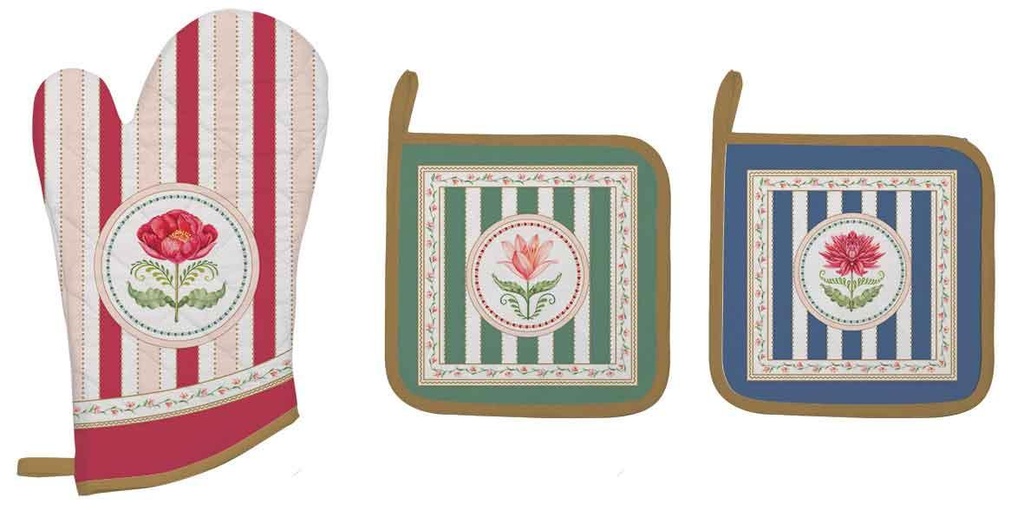 Gant & 2 maniques Flowery