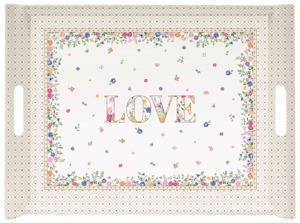 Plateau Mon amour rectangulaire