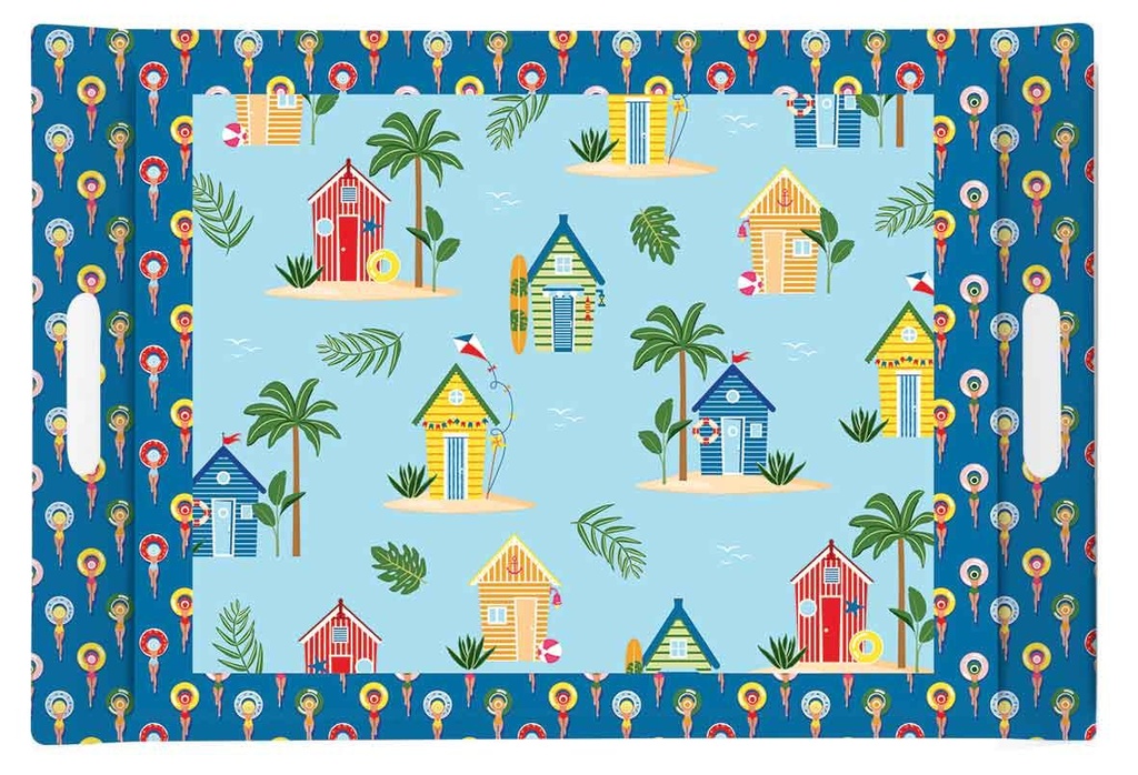 Plateau A La Plage rectangulaire