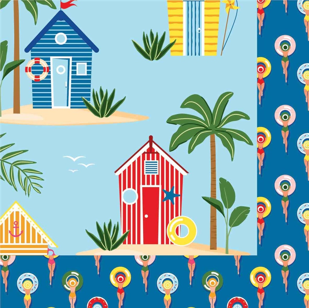 Serviettes Lunch A La Plage 20pcs