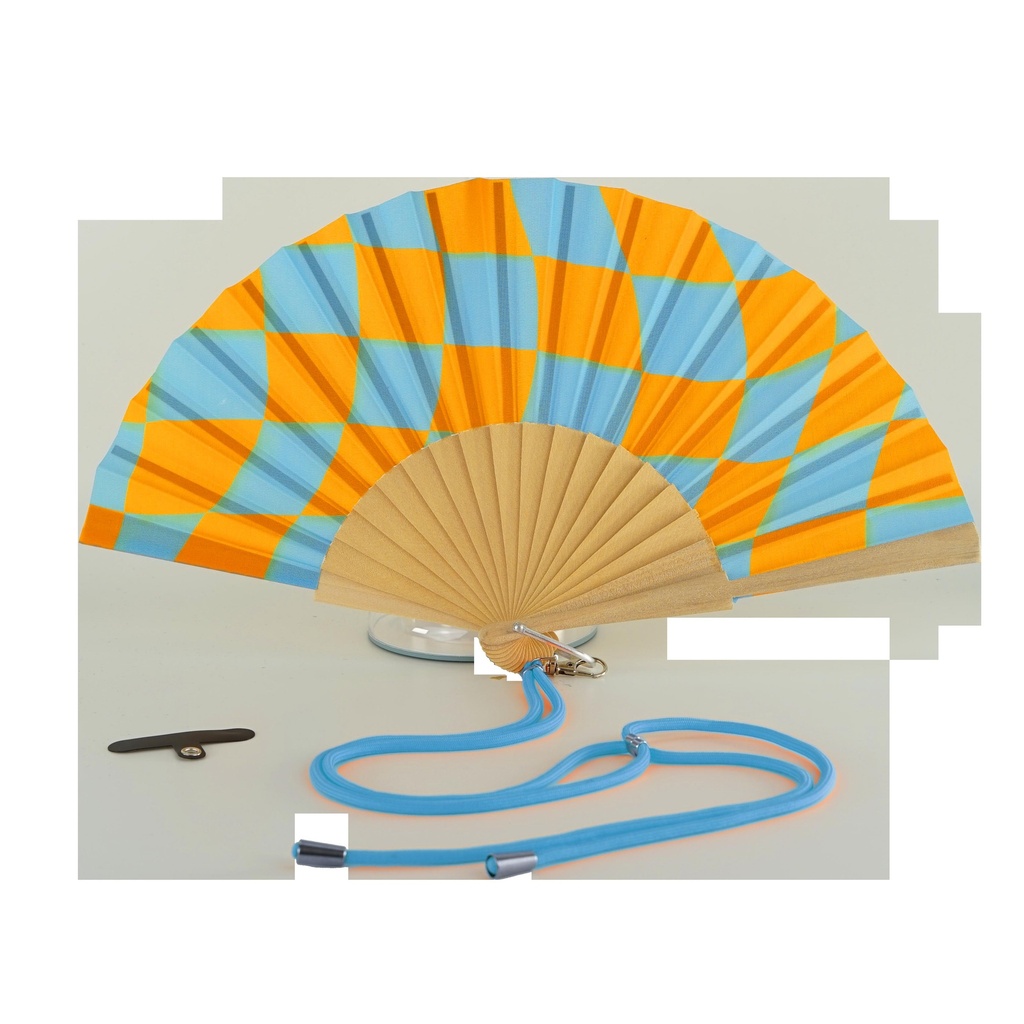 Eventail avec bandoulière Chess dans boite cadeau