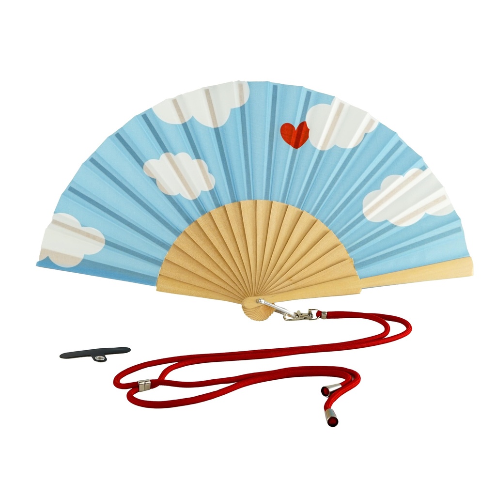 Eventail avec bandoulière Cloud dans boite cadeau