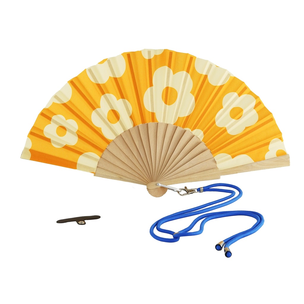 Eventail avec bandoulière Flower dans boite cadeau