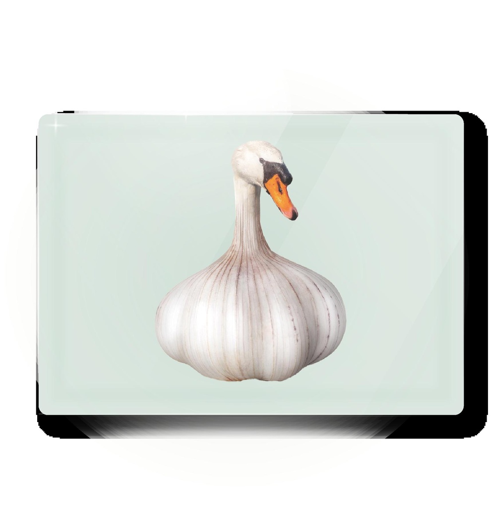 Planche à découper Garlic en verre trempé