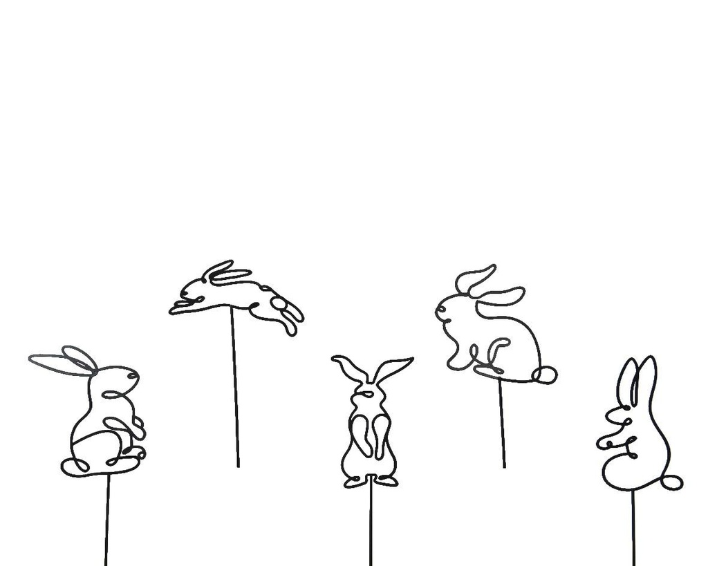 Lapin fer sur bâton 5ass