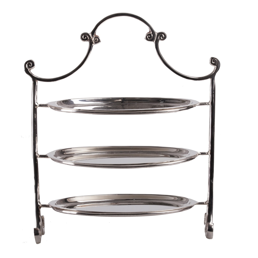 Plat à mignardises 3 étages argenté