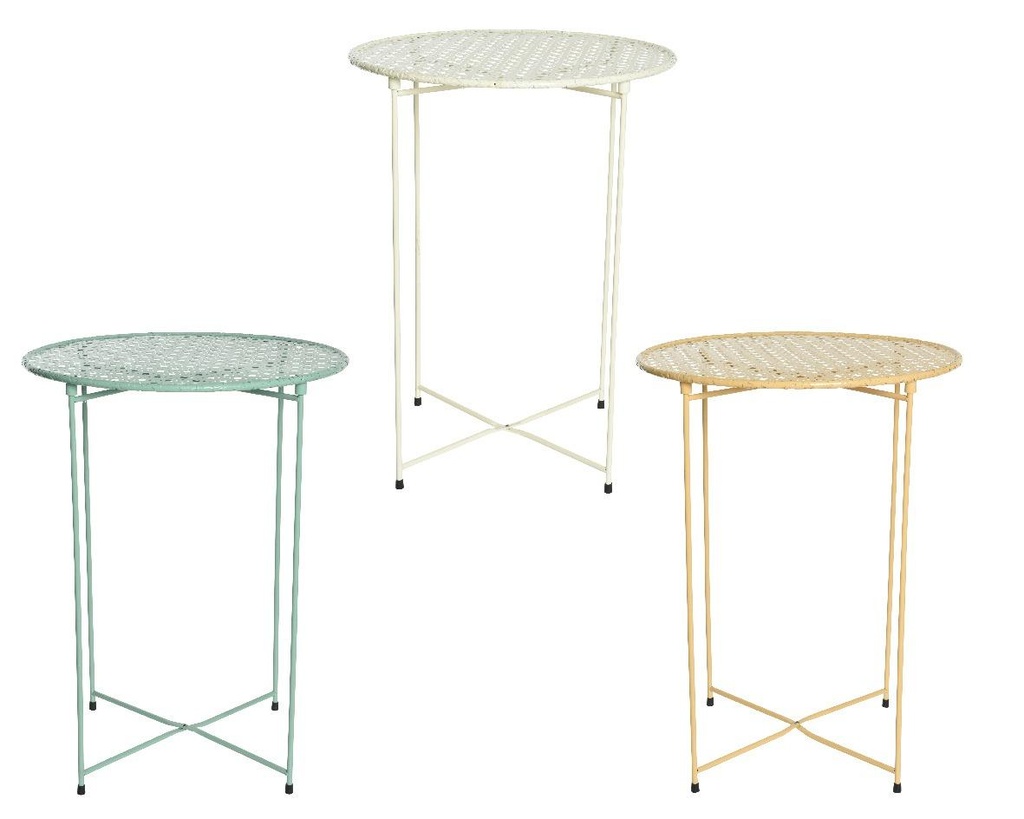 Table appoint fer indoor 3col ass