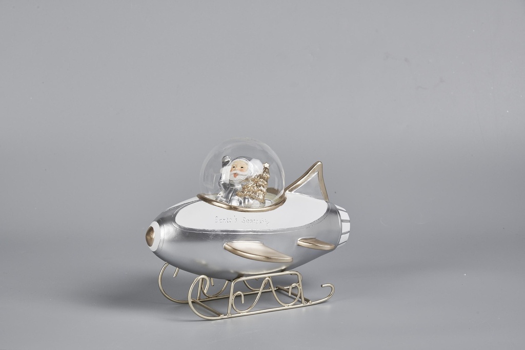 Père Noël dans Traineau Fusée à poser