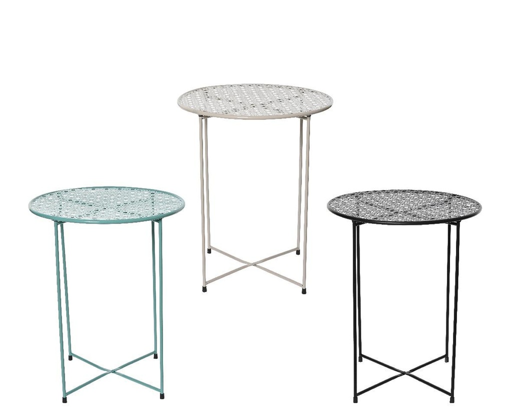 Table appoint fer indoor 3col ass