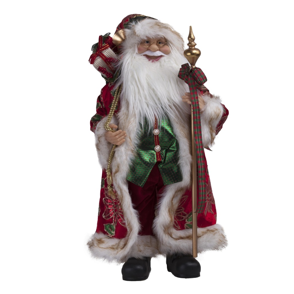 Père Noël rouge avec étoile de Noël