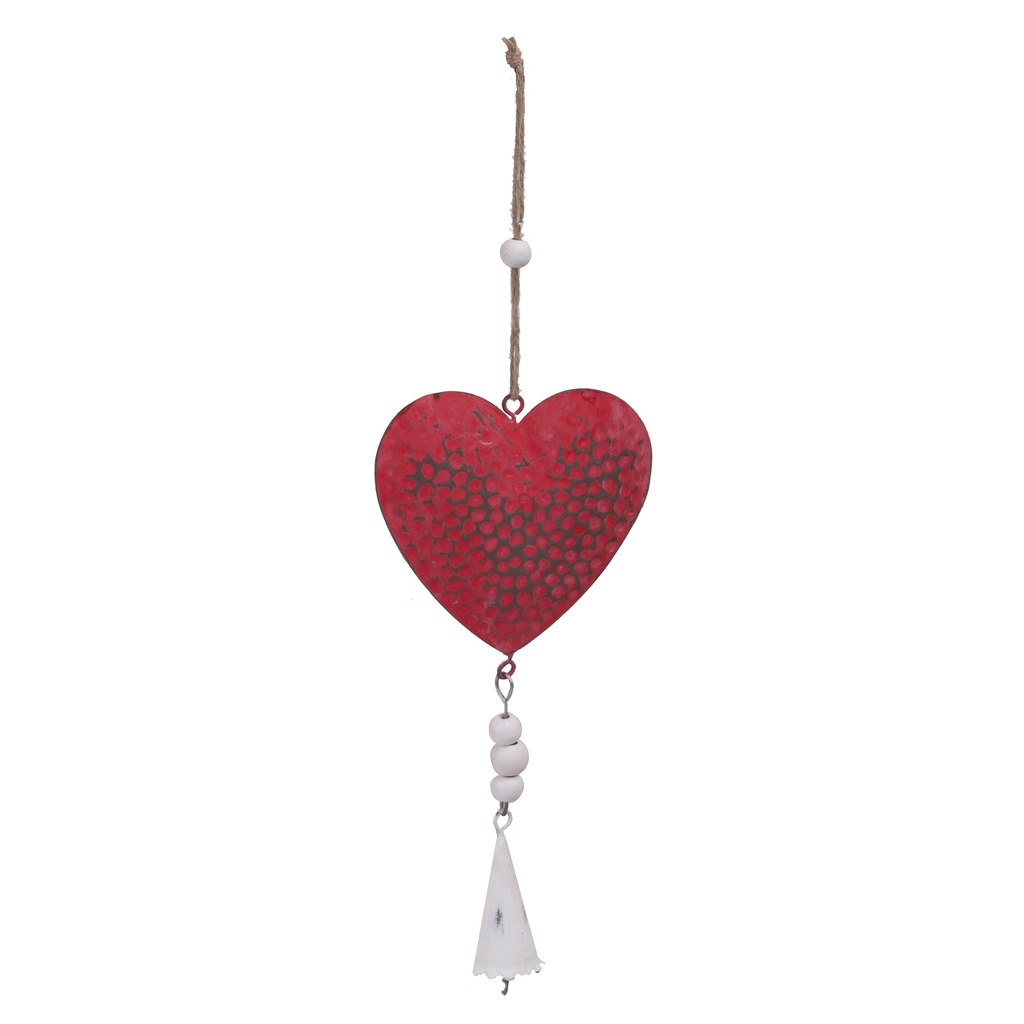 Cœur avec pompon à suspendre