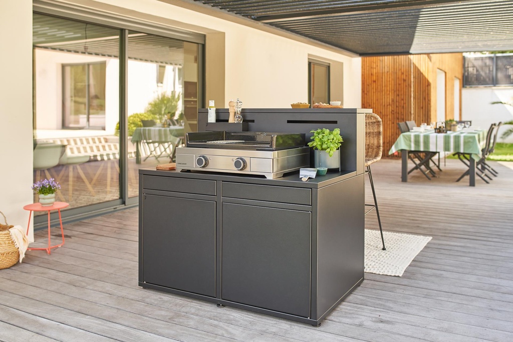 Support Cuisine Comptoir bar noir