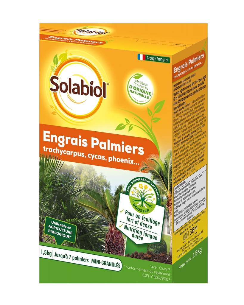 Engrais Palmiers Et Plantes Méditerranéennes 1,5Kg